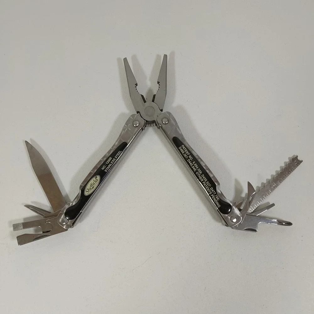 SHEFFIELD MODEL‎ 12000  STAINLESS STEEL FOLDING MULTI-TOOL